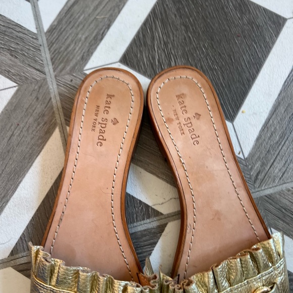 Kate Spade Gold Slide Sandals - Picture 5 of 5